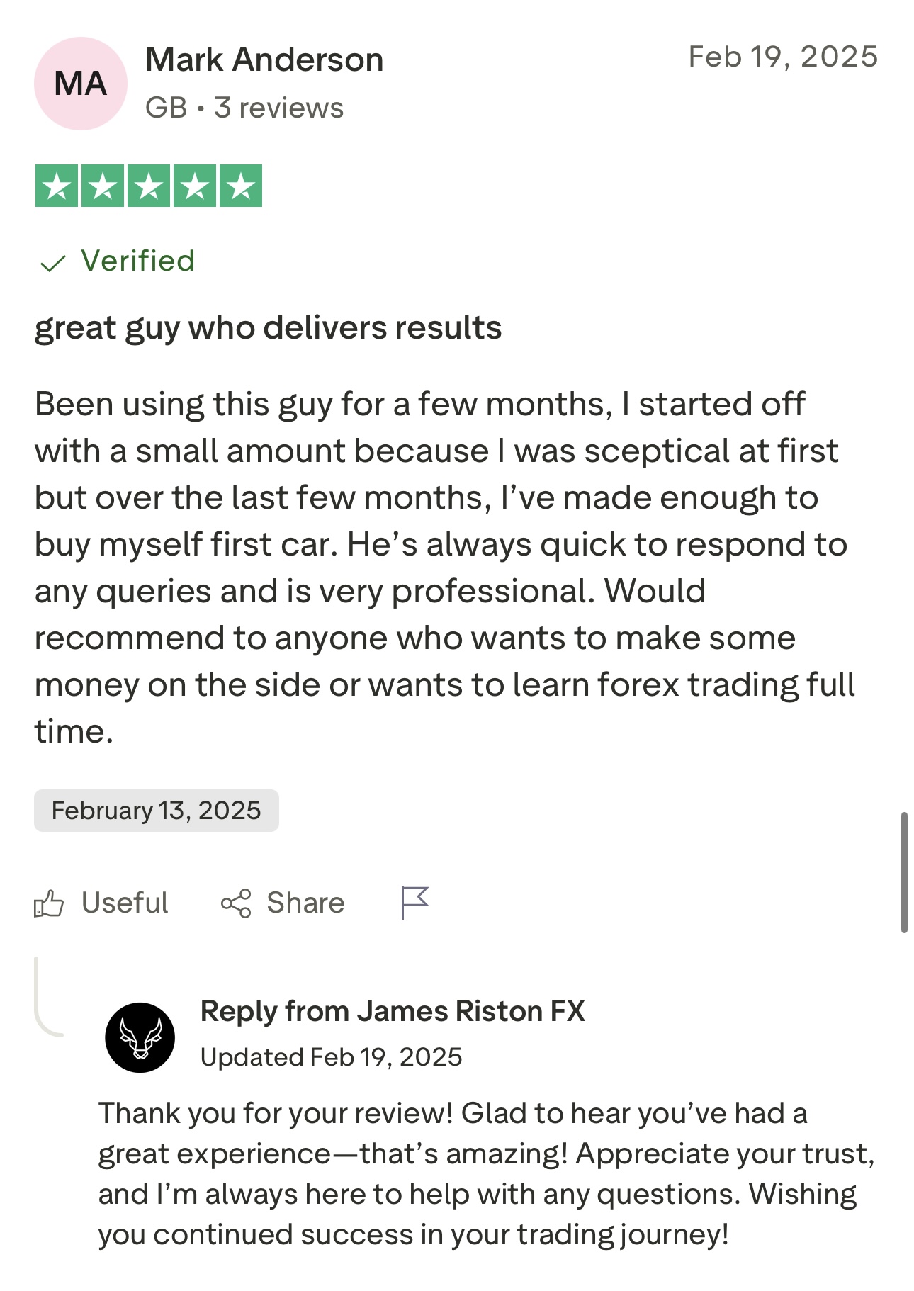 Trustpilot Review 5